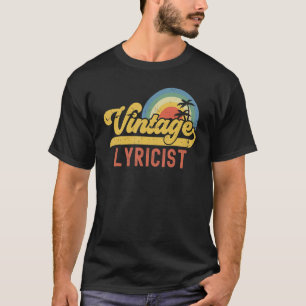 Texter Vintage-Sonnenuntergang-Beruf Retro-Job-Tit T-Shirt