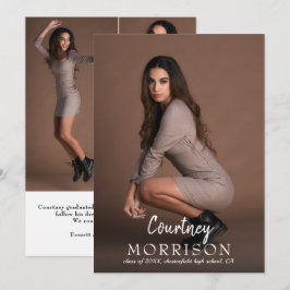 Texteüberlagerter Abschluss für Individuelle Name  Ankündigung