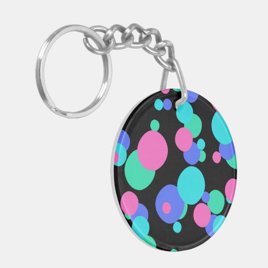 Textfeld Abstraktes Muster Schlüsselanhänger (Vorderseite links)