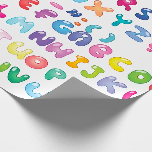 Textfeld Alphabet Geschenkpapier