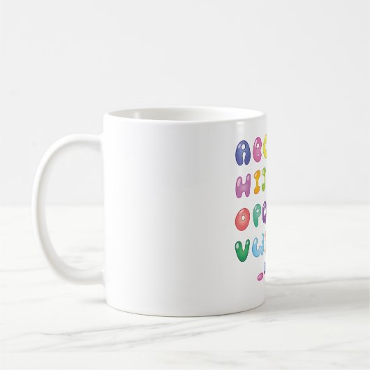 Textfeld Alphabet Kaffeetasse (Links)
