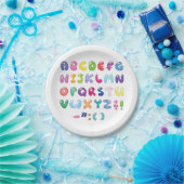 Textfeld Alphabet Pappteller (Party)