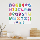 Textfeld Alphabet Poster (Küche)