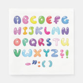 Textfeld Alphabet Serviette (Vorderseite)