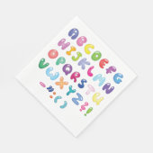 Textfeld Alphabet Serviette (Ecke)