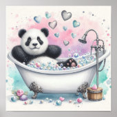 Textfeld Bath Panda Poster (Vorne)