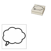 Textfeld Blase - Denken oder Träumen - Rechts Gummistempel (Stempel)