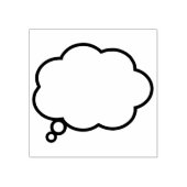 Textfeld Blase - Denken oder Träumen - Rechts Gummistempel (Prägung)