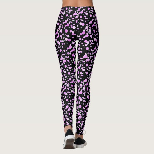 Textfeld C02 rosa Schwarzes BG Leggings (Rückseite)