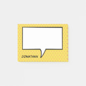 Textfeld Comic Personalisierte benutzerdefinierte Post-it Klebezettel (Vorderseite)