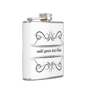Textfeld Eleganter Scroll Flask Flachmann (Rechts)