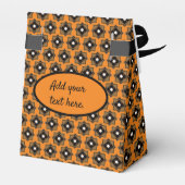 Textfeld für Muster mit brauner und schwarzer Geom Geschenkschachtel (Rückseite)