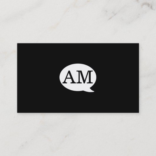 Textfeld für Serientyp Monogramm-Talk Visitenkarte (Vorderseite)