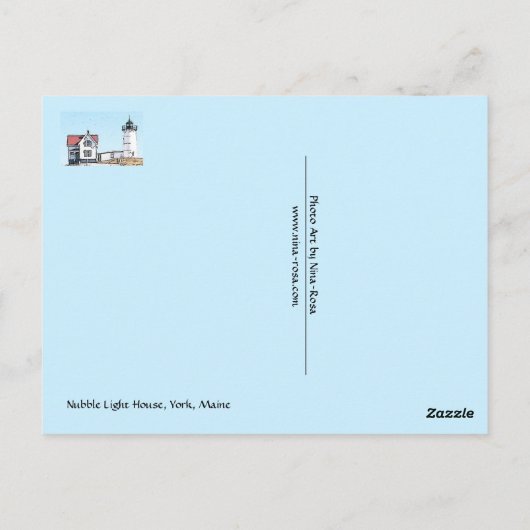 Textfeld Leuchtturm Tintenpatrone Postkarte (Rückseite)