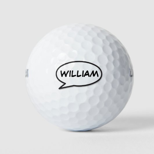 Textfeld "personalisiert Name Monogram Speech" Golfball (Vorderseite)
