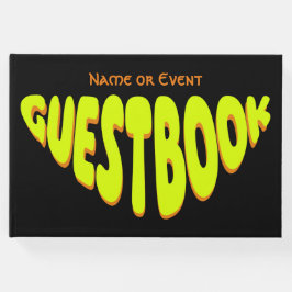 Textfeld Retro gelb Gästebuch