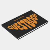 Textfeld Retro Orange Custom Gästebuch (Ecke)