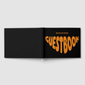 Textfeld Retro Orange Custom Gästebuch (Voll)