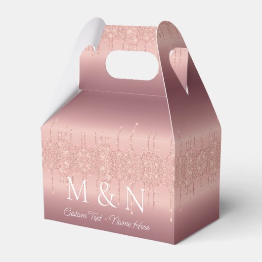 Textfeld Rose Druckbuchstabe im Gastgeschenk Hochz Geschenkschachtel (Vorderseite)