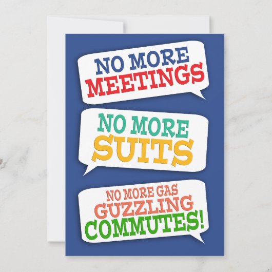 Textfeld Ruhestand-Party Einladung (Vorderseite)