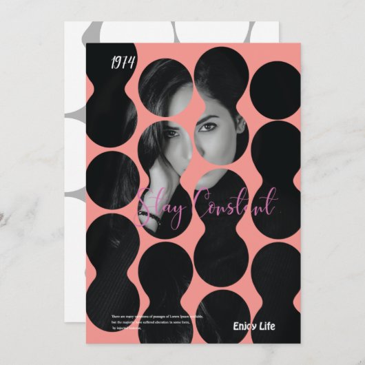 Textfeld Stilvolle Abdeckung Einladung (Vorne/Hinten)