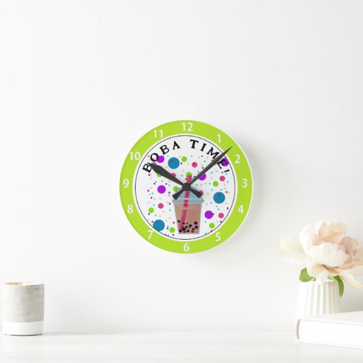 Textfeld Tee - Blase Hintergrund Uhr (Zuhause)