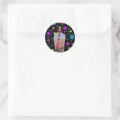Textfeld Tee - Textfeld Runder Aufkleber (Tasche)