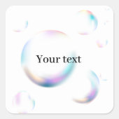 Textfeld, Textvorlage, personalisieren, Quadratischer Aufkleber (Vorderseite)