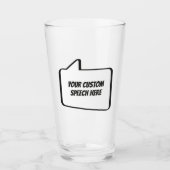 Textfeld und Name Glas (Vorderseite)