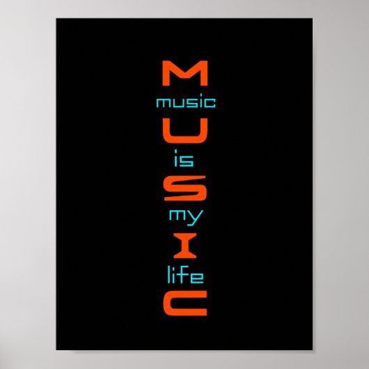 Textgestaltung für Musik Poster (Vorne)