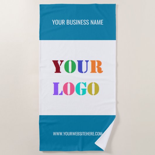 Texthandtuch für das benutzerdefinierte Firmenlogo Strandtuch (Vorderseite)