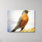 Textil American Robin Stretch Canvas Print Leinwanddruck (Vorderseite)