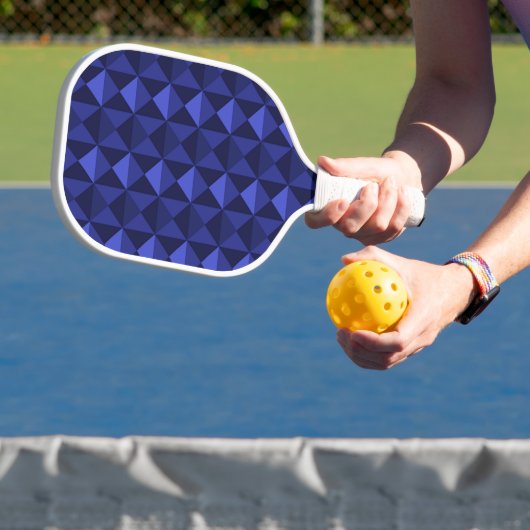 Textil-blaue Dreiecke Pickleball Schläger (InSitu)