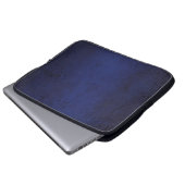 Textil-blaue dunkle Tapete Laptopschutzhülle (Vorne Knopf)