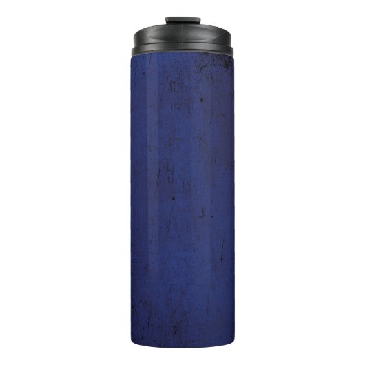 Textil-blaue dunkle Tapete Thermosbecher (Vorderseite)