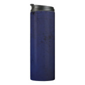 Textil-blaue dunkle Tapete Thermosbecher (Nach rechts gedreht)
