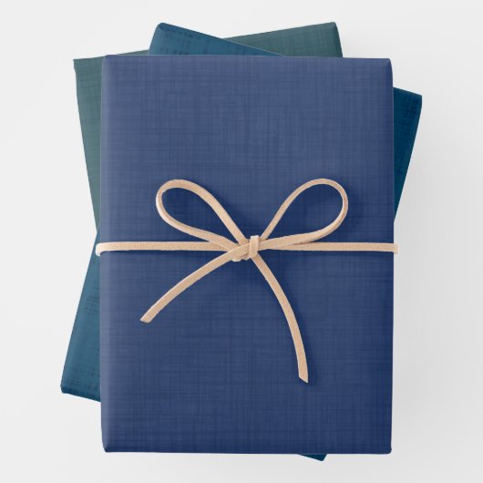 Textil dunkelblau geschenkpapier set (Beispiel)