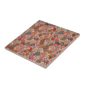 Textil--farbige Blumenelemente, Fliese (Seite)