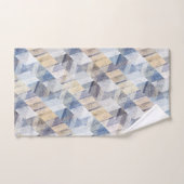 Textil hellblau, beige Zigzag  Badhandtuch Set (Handtuch)