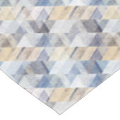 Textil hellblau, beige Zigzag Tischdecke (Schrägansicht)