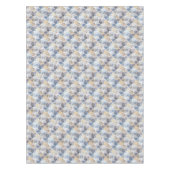 Textil hellblau, beige Zigzag Tischdecke (Vorderseite)