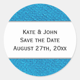 Textil-Hintergrund Save the Date Aufkleber