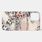 Textil-Leopard: Florales Kettenmuster. Case-Mate iPhone Hülle (Rückseite (Horizontal))