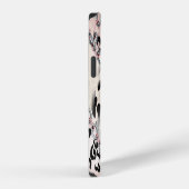 Textil-Leopard: Florales Kettenmuster. iPhone Hülle (Rechte Seite)