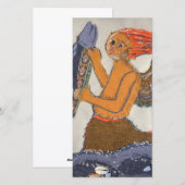 Textil Mermaid Telefon Feiertagskarte (Vorne/Hinten)