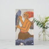 Textil Mermaid Telefon Feiertagskarte (Stehend Vorderseite)