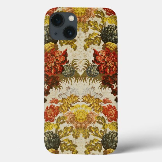 Textil mit mehrfarbigem Blumenmuster Case-Mate iPhone Hülle (Rückseite)