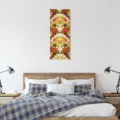 Textil mit mehrfarbigem Blumenmuster Leinwanddruck (Insitu (Schlafzimmer))