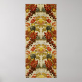 Textil mit mehrfarbigem Blumenmuster Poster (Vorne)