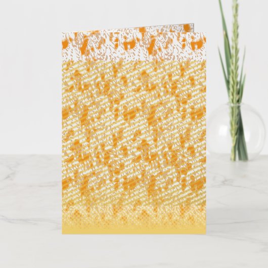 Textil-Muster mit einem lebhaften Orange und Gol (Vorderseite)